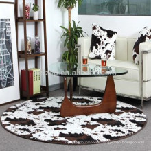 super soft circle patchwork cowhide shaggy rug